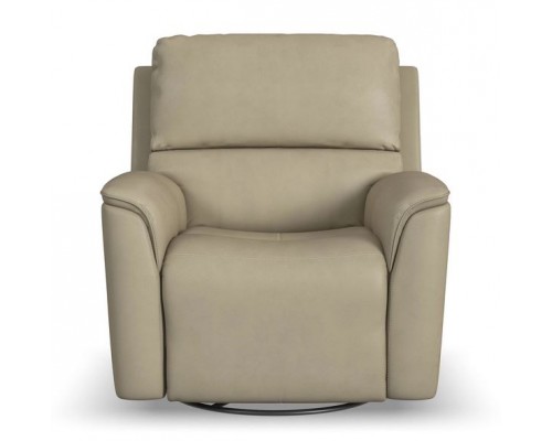 Henry Power Swivel Glider Recliner with Power Headrest, Lumbar, Heat, & Massage Beige