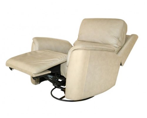 Henry Power Swivel Glider Recliner with Power Headrest, Lumbar, Heat, & Massage Beige