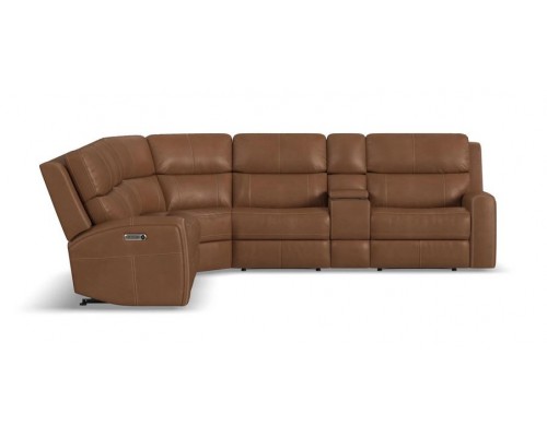 Bronco Power Reclining Sectional w/Power Headrest & Lumbar