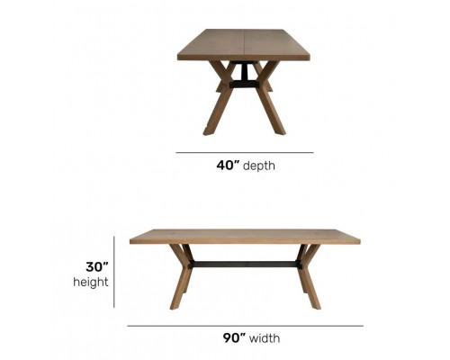 Millwork Rectangular Dining Table Group