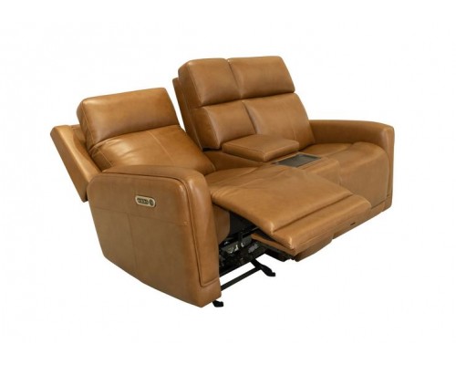 Alister Gliding Power Reclining Loveseat with Console, Power Headrest and Lumbar 