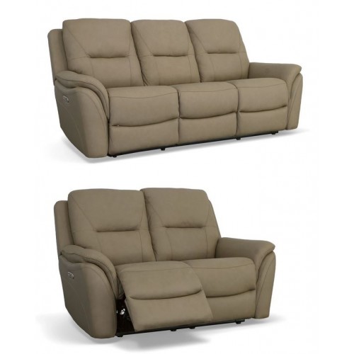 Fallon Power Reclining Sofa & Loveseat with Power Headrests