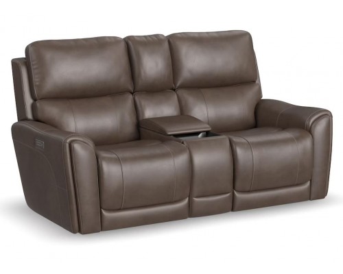 Carter Power Reclining Loveseat with Console and Power Headrests and Lumbar