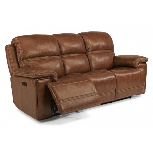  Fenwick Leather Power Reclining Sofa with Power Headrests