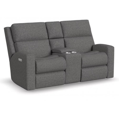 Score Power Reclining Loveseat with Console and Power Headrests and Lumbar