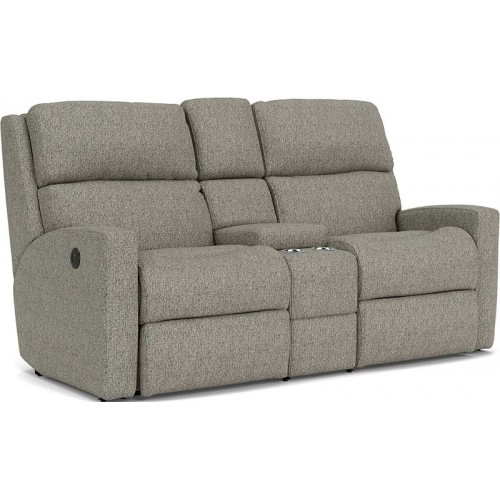 Catalina Fabric Reclining Loveseat With Console