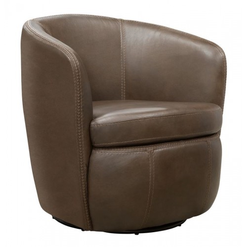 BAROLO Vintage Brown Swivel Club Chair