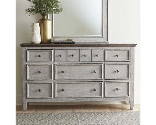 Heartland 9 Drawer Dresser AND MIRROR