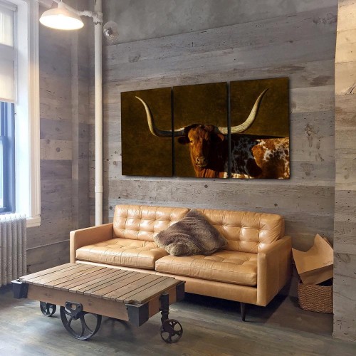 Longhorn Legacy Triptych Wall Art