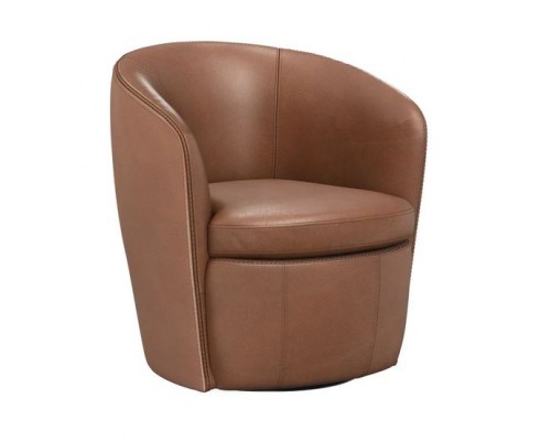 BAROLO Vintage Whiskey Swivel Club Chair