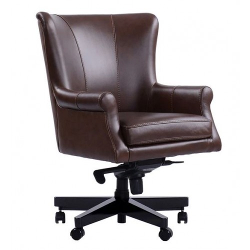 Verona Brown Leather Desk Chair