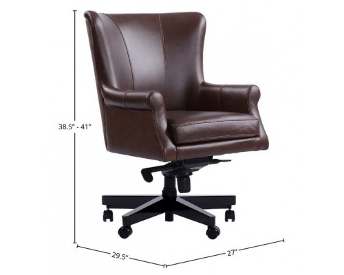 Verona Brown Leather Desk Chair