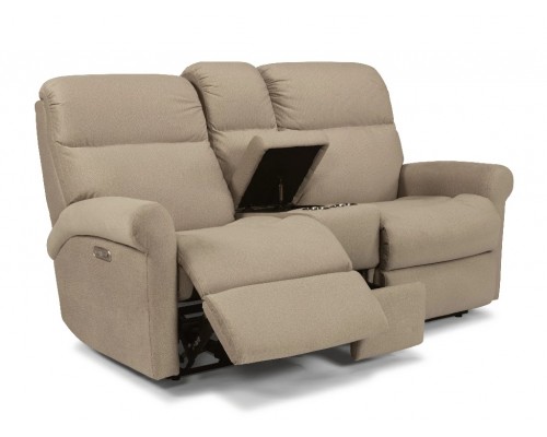 Davis Power Reclining Loveseat with Console & Power Headrest