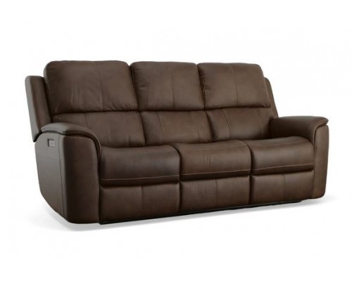 Henry Power Reclining Sofa with Power Headrests and Lumbar Brown