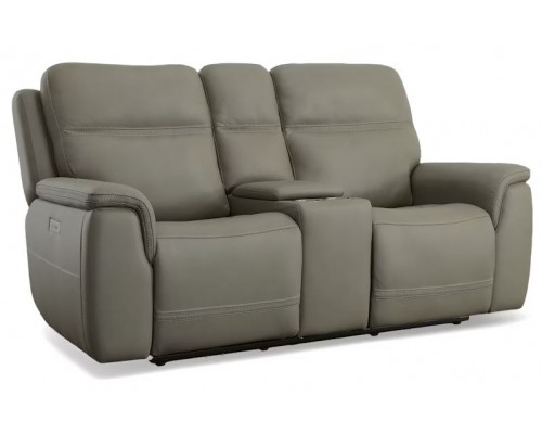 Sawyer Power Reclining Loveseat with Console and Power Headrests and Lumbar Taupe