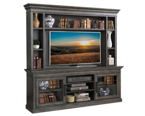 SUNDANCE - SMOKEY GREY 92 in. Console with Hutch & Backpanel